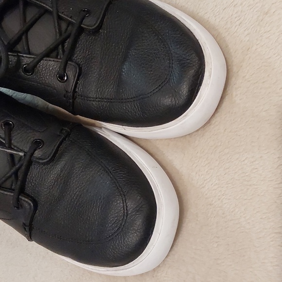 Lacoste Bayliss Black Leather With Silver Croc Sneakers Mens Size 11 - Picture 5 of 16